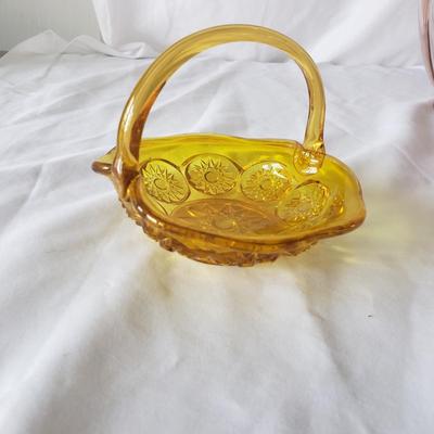 Four Glass Bowls/Pitcher and Brass Lamp (2D- KD)