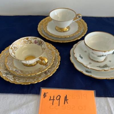 3 china dessert sets