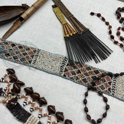 Misc case goods Pacific Island head combs etc.