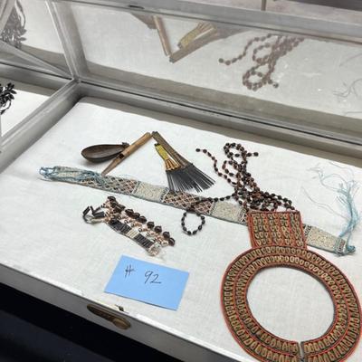 Misc case goods Pacific Island head combs etc.