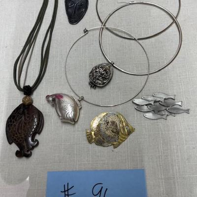 Fish theme necklaces