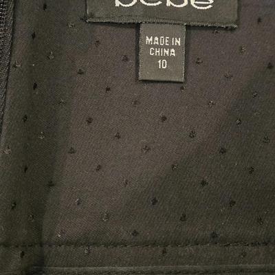 bebe Black Shorts with Black Dots Embroidery Details