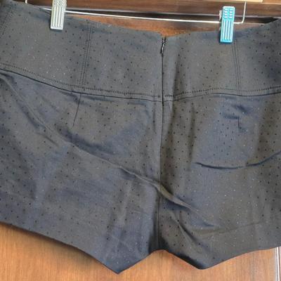 bebe Black Shorts with Black Dots Embroidery Details
