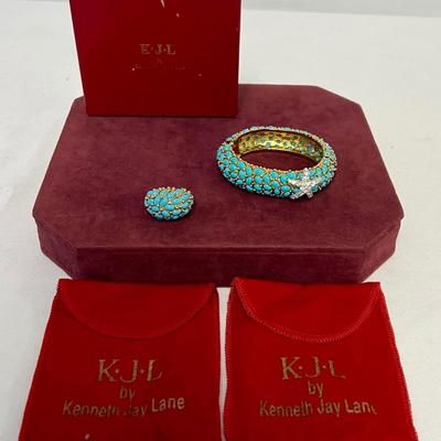 Vintage Kenneth Jay Lane Bangle and Ring Set