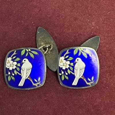 Antique Chinese Cloisonne Cufflinks