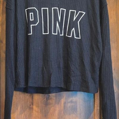 Victoria Secret Pink Black Lightweight Thermal Top
