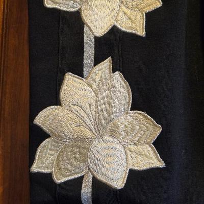 New with Tags Victoria Secret Victoria Sport Skinny Jogger with Silver Embroidered Flower Details