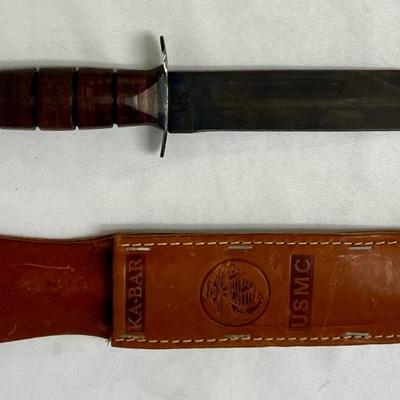 Vintage Ka-Bar USMC Carbon Steel Military Fighting Knife
