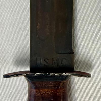 Vintage Ka-Bar USMC Carbon Steel Military Fighting Knife