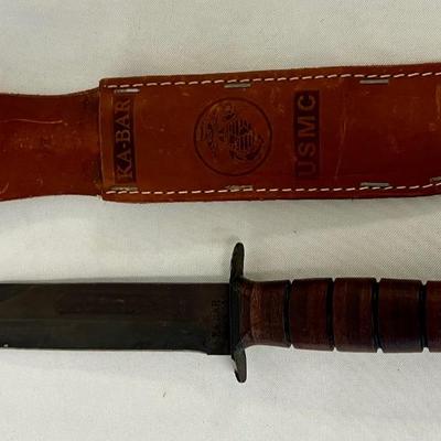 Vintage Ka-Bar USMC Carbon Steel Military Fighting Knife