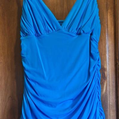 BCBG Blue Flouncy Dress