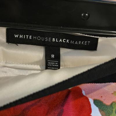 White House Black Market Floral Skirt
