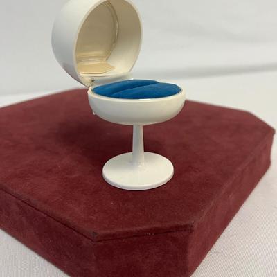 Mid-Century Rocket Jewelry Tulip Ring Box
