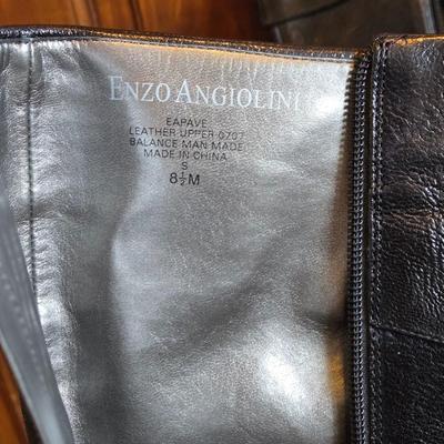 Enzo Black Knee High Steletto Boots