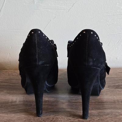 BCBG Minska Black Stud Heels
