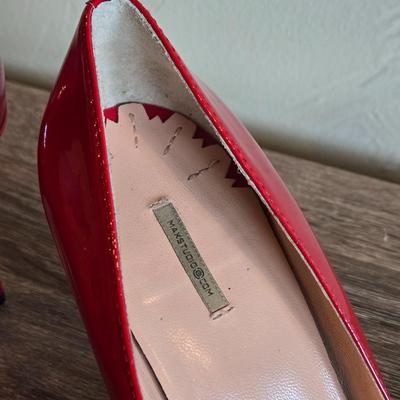 Max Studio Red Patent Heels