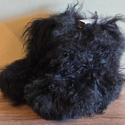 New in the Box UGG Black Shaggy Boots
