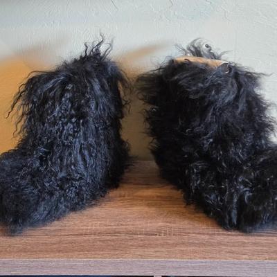 New in the Box UGG Black Shaggy Boots