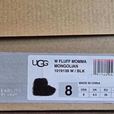 New in the Box UGG Black Shaggy Boots