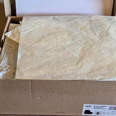 New in the Box UGG Black Shaggy Boots