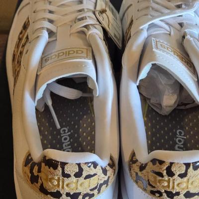 New in the Box Adidas with Leopard Strips and Cloudfoam Insoles