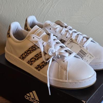 New in the Box Adidas with Leopard Strips and Cloudfoam Insoles
