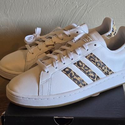 New in the Box Adidas with Leopard Strips and Cloudfoam Insoles