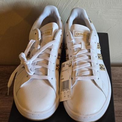 New in the Box Adidas with Leopard Strips and Cloudfoam Insoles