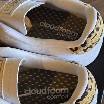 New in the Box Adidas with Leopard Strips and Cloudfoam Insoles