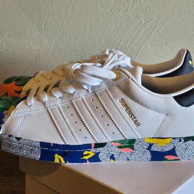 New in the Box Adidas Superstars with Floral Details