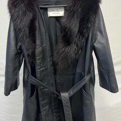 Vintage Goldstein Chapman Calf Leather and Mink Coat