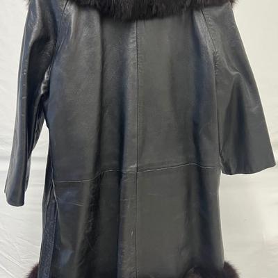 Vintage Goldstein Chapman Calf Leather and Mink Coat