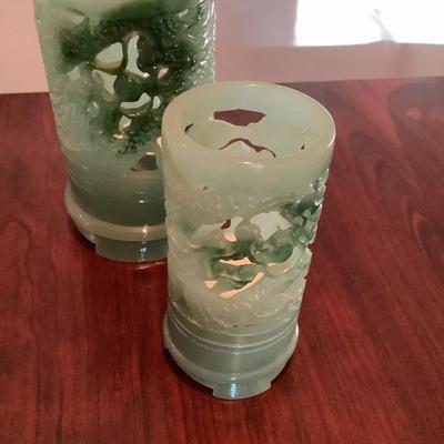 Jade from Hong Kong decor-4 candle holders