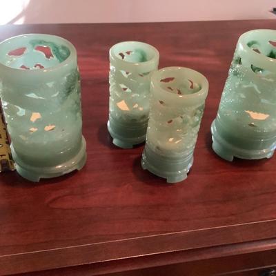 Jade from Hong Kong decor-4 candle holders