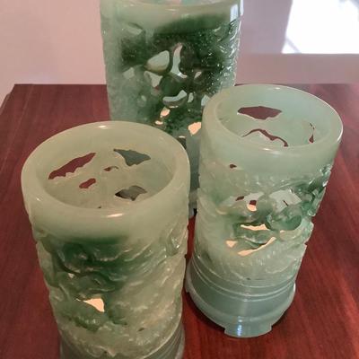 Jade from Hong Kong decor-4 candle holders