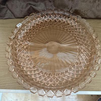 Anchor Hocking pink Waterford waffle depression glass