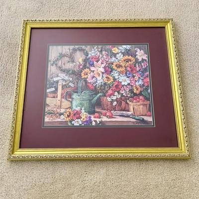 LOT 43 M: Home Decor Floral Framed Prints