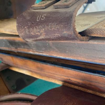 Vintage Wooden Down Hill Skis