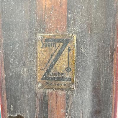 Vintage Wooden Down Hill Skis