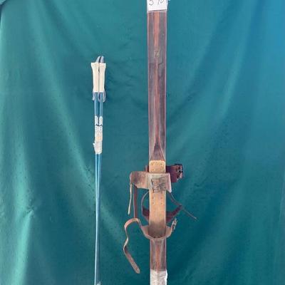 Vintage Wooden Down Hill Skis