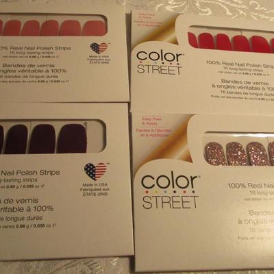 4 pkg Color Street 100% real nail polish strips