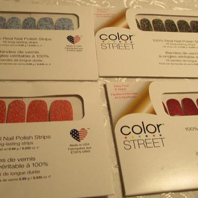 4 pkg Color Street 100% real nail polish strips