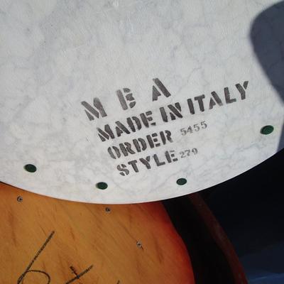 Round table with Italian marble top