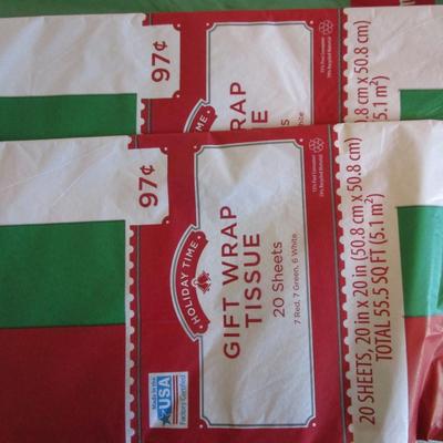 5 new pgs Christmas tissue paper