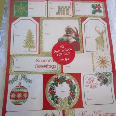 6 Christmas gift bags, 1 Christmas gift box, 1 pkg gift tags