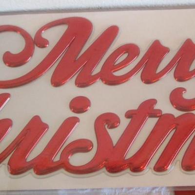 6 Christmas gift bags, 1 Merry Christmas wall art