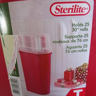  Gift wrap upright storage container with lid