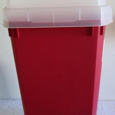  Gift wrap upright storage container with lid