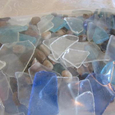 Sea/beach glass, natural pebbles