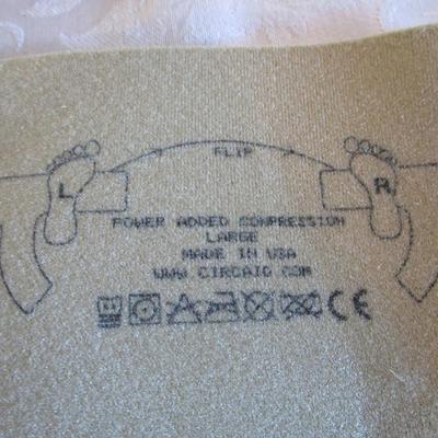 1 Circaid Model #664235/1 Knee brace, tan, size L, extra strong velcro
